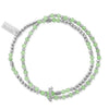 Chlobo In Bloom Wisteria Aventurine Set of 2 Bracelets, Silver