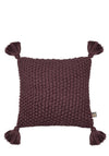 Scatter Box Collins Tassel 45x45cm Cushion, Aubergine