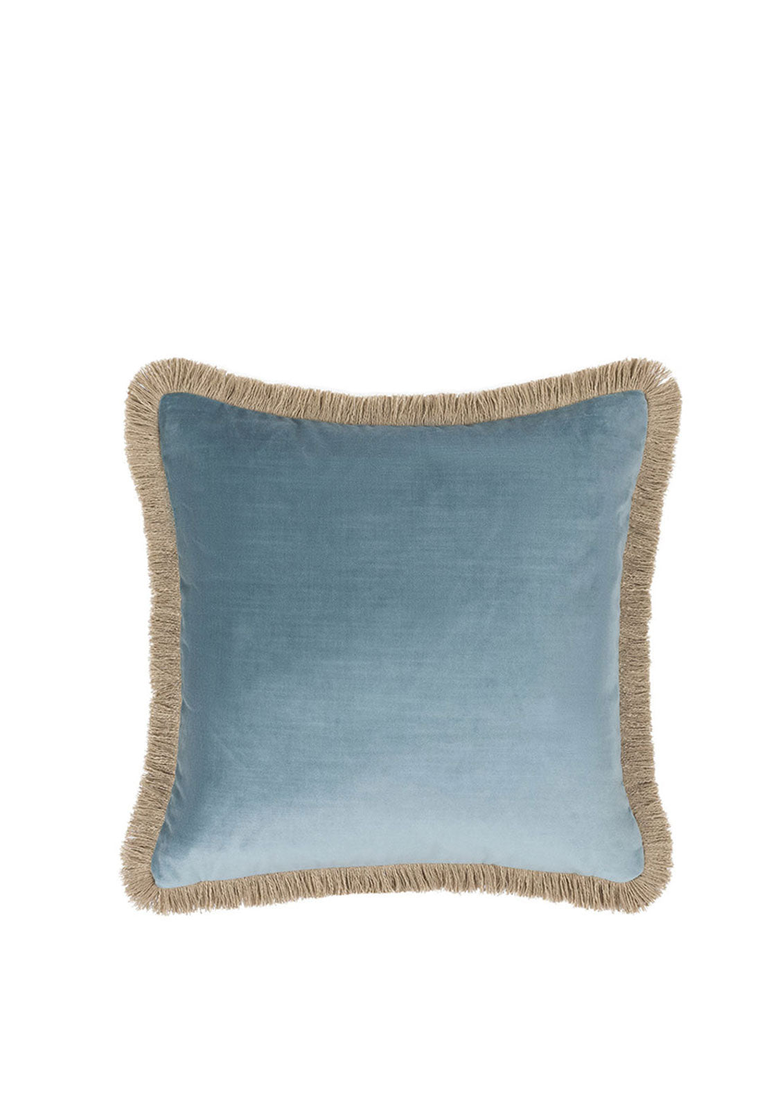Scatter Box Elodie Fringe Cushion 55x55cm, Blue