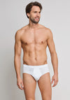 Schiesser Cotton Essentials 2 Pack Sports Brief, White