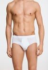 Schiesser Cotton Essentials 2 Pack Sports Brief, White