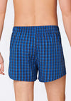 Schiesser 2 Pack Check Boxer Shorts, Royal Blue