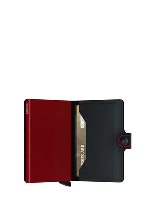 Secrid Mini Wallet, Matte Black & Red