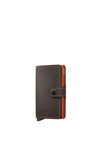 Secrid Mini Wallet, Matte Truffle & Orange