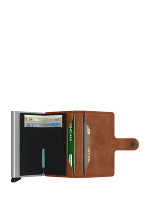 Secrid Mini Wallet, Vintage Cognac Silver