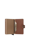 Secrid Saffiano Leather Mini Wallet, Caramel