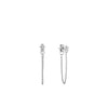 ChloBo Radiant Essence Chain Stud Earrings, Silver
