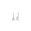 ChloBo Guidance Rectangular Hoop Earrings, Silver