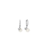 ChloBo Dream Waves Oval Hoops Earrings, Silver