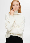 Selected Femme Kamma Knit Roll Neck Jumper, Birch