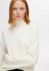 Selected Femme Kamma Knit Roll Neck Jumper, Birch
