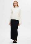 Selected Femme Kamma Knit Roll Neck Jumper, Birch