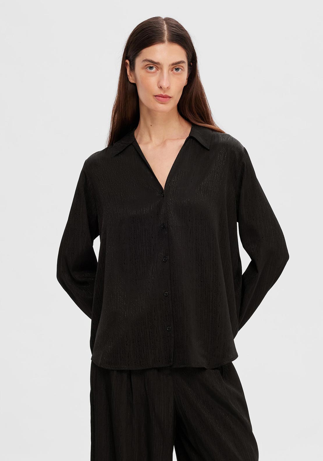 Selected Femme Tyra Shirt, Black