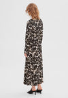 Selected Femme Justine Printed Faux Wrap Maxi Dress, Black