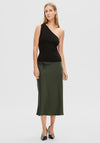Selected Femme Lura One Shoulder Sparkly Knit Top, Black