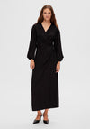 Selected Femme Tyra Wrap Maxi Dress, Black