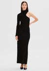 Selected Femme Lisette One Shoulder Maxi Dress, Black