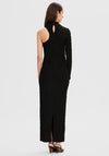 Selected Femme Lisette One Shoulder Maxi Dress, Black