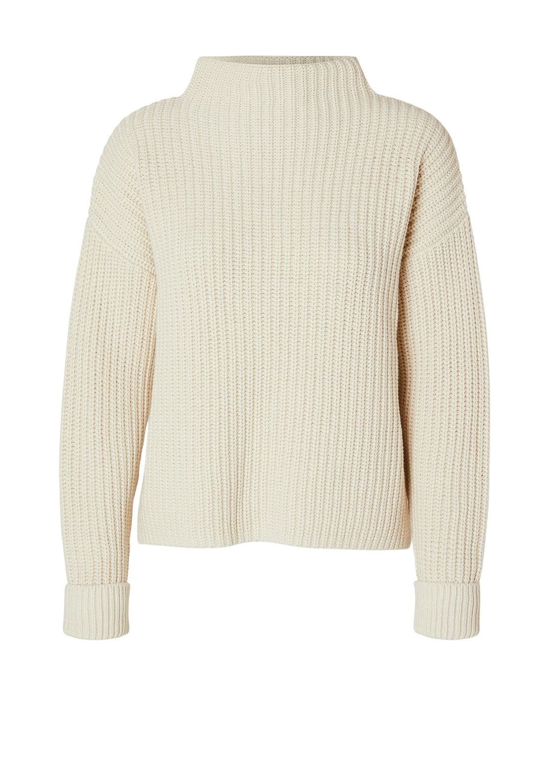 Selected Femme Selma Knit High Neck Jumper, Cream