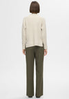 Selected Femme Selma Knit High Neck Jumper, Cream