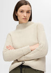 Selected Femme Selma Knit High Neck Jumper, Cream