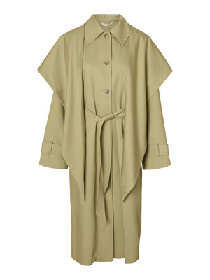 Selected Femme Sandra Scarf Coat, Green
