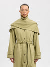 Selected Femme Sandra Scarf Coat, Green