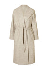 Selected Femme Rosa Boucle Wool Blend Coat, Cream
