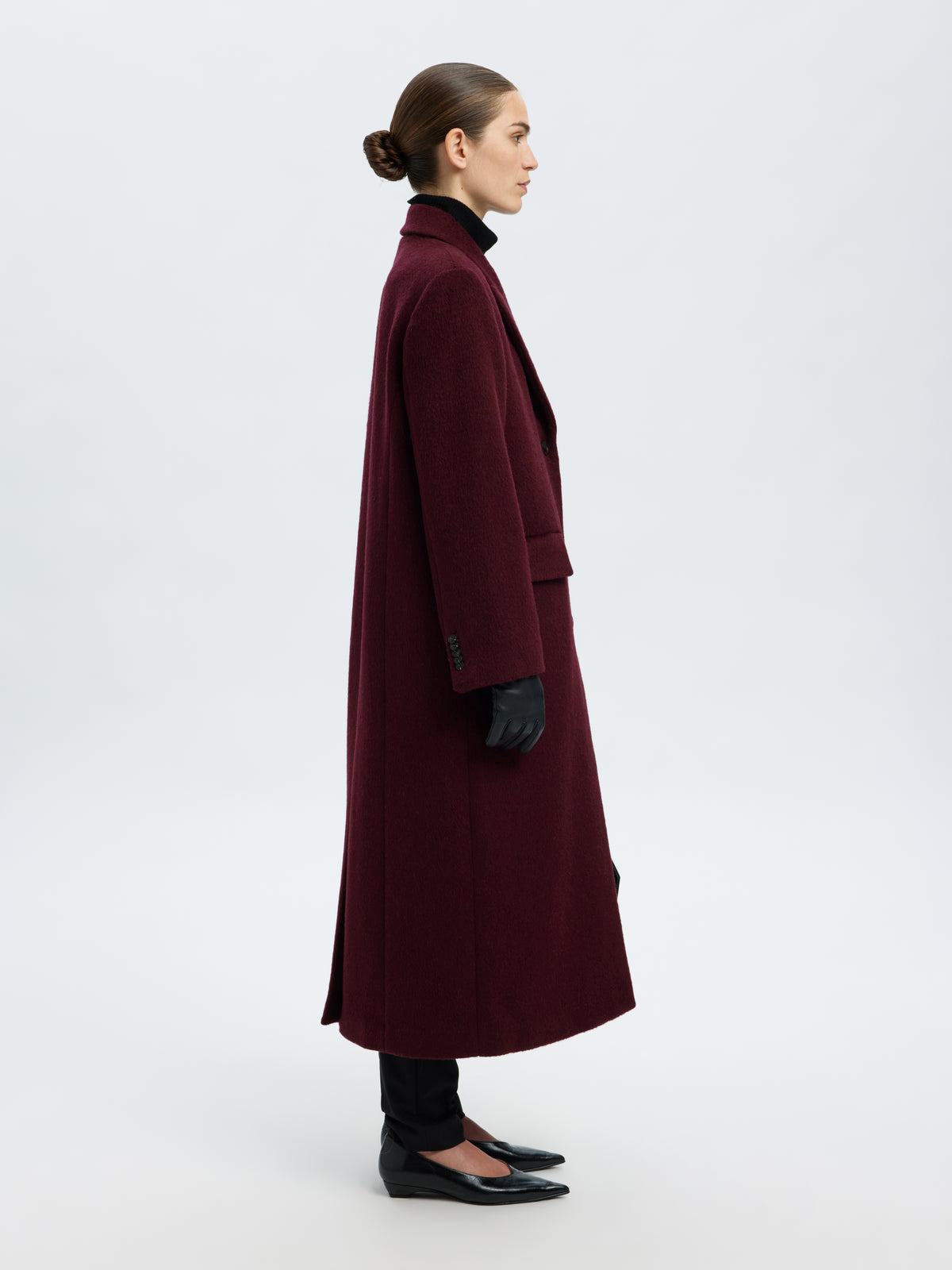 Selected Femme Alda Wool Blend Coat, Purple