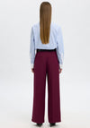 Selected Femme Fedora Wide Leg Trousers, Wine