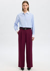 Selected Femme Fedora Wide Leg Trousers, Wine