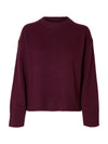 Selected Femme Cille Cashmere Blend Long Sleeve Jumper, Purple