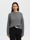 Selected Femme Cille Cashmere Blend Long Sleeve Jumper, Grey
