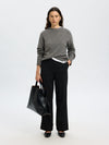 Selected Femme Cille Cashmere Blend Long Sleeve Jumper, Grey
