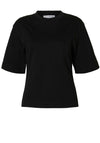 Selected Femme Mesa Dart Detail T-Shirt, Black
