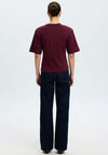 Selected Femme Mesa Dart Detail T-Shirt, Wine