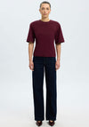 Selected Femme Mesa Dart Detail T-Shirt, Wine
