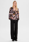 Selected Femme Irene Patterned Tunic Top, Black
