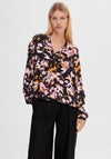 Selected Femme Irene Patterned Tunic Top, Black