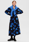 Selected Femme Katrina Floral Print Maxi Dress, Blue & Black