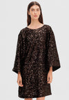 Selected Femme Mallie Sequin Smock Mini Dress, Java