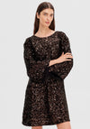 Selected Femme Mallie Sequin Smock Mini Dress, Java