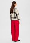 Selected Femme Oli Check Print Jumper, Birch