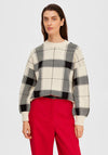 Selected Femme Oli Check Print Jumper, Birch