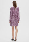 Selected Femme Colyn Sequin Embellished Mini Dress, Pink Lavender