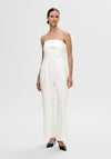 Selected Femme Vinelle Detachable Strap jumpsuit, Snow White
