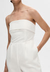 Selected Femme Vinelle Detachable Strap jumpsuit, Snow White