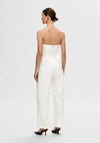 Selected Femme Vinelle Detachable Strap jumpsuit, Snow White