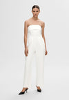 Selected Femme Vinelle Detachable Strap jumpsuit, Snow White