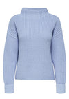 Selected Femme Selma High Neck Knitted Sweater, Cashmere Blue